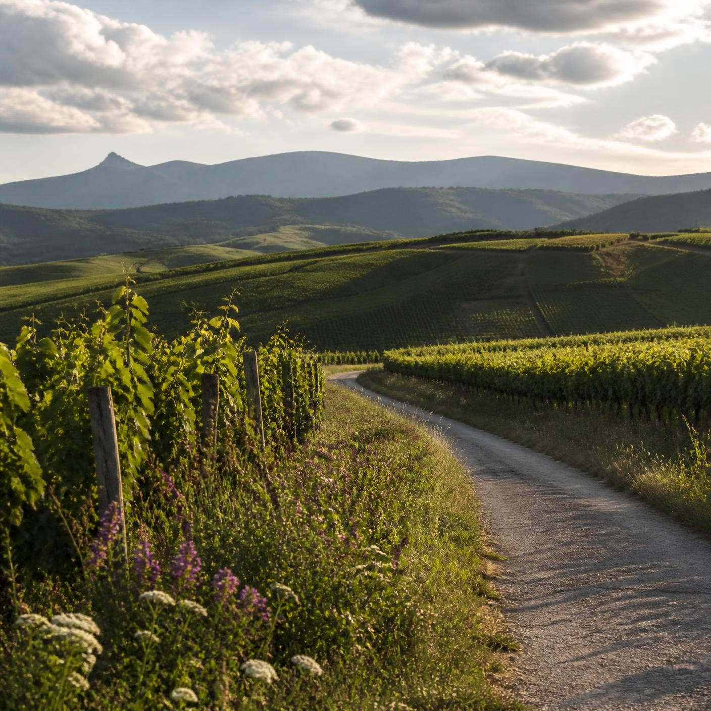 Vignes au couchant
